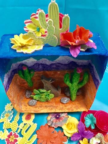 Art teacher Tracy Evans created a unique Biome Box as her submission for the ACTÍVA Products Art Teacher Mystery Box contest.  Get her full lesson plan here.